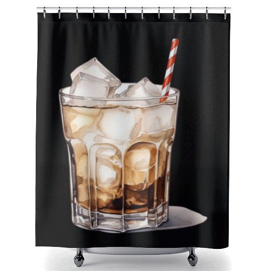 Iced Coffee Cocktail Shower Curtains