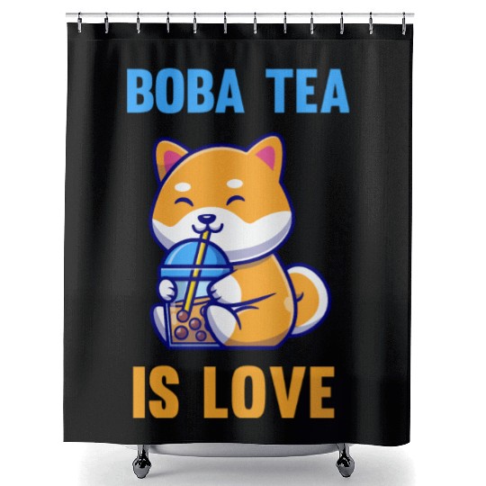Boba Tea is love Shower Curtains