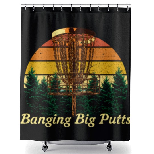 Banging Big Putts Disc Golf Outdoor Game Golfer Fi Shower Curtains