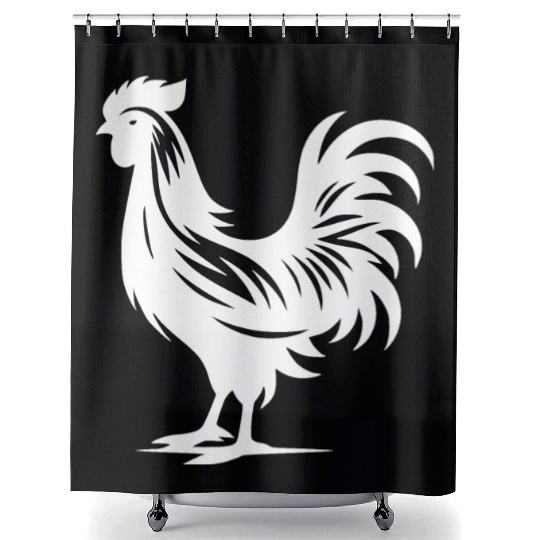Cute Cock Pedigree Cock Large Plumage Shower Curtains