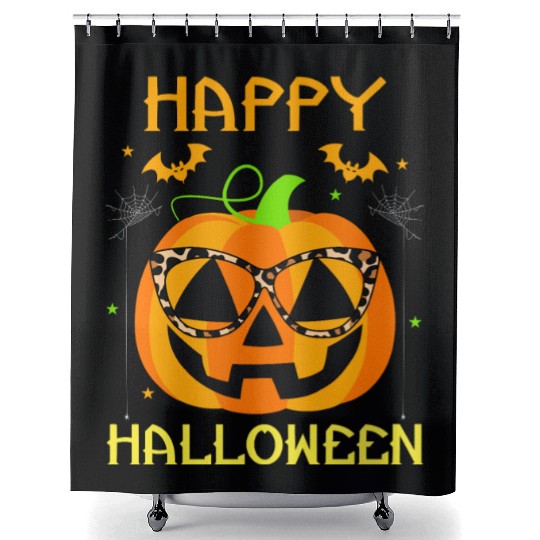 Trick Or Treat Happy Halloween Funny Pumpkin 2024 Shower Curtains