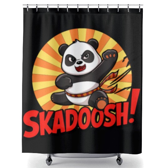 Skadoosh - I know Kung Fu Shower Curtains