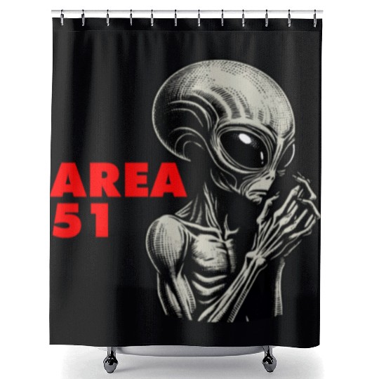 AREA 51 Shower Curtains