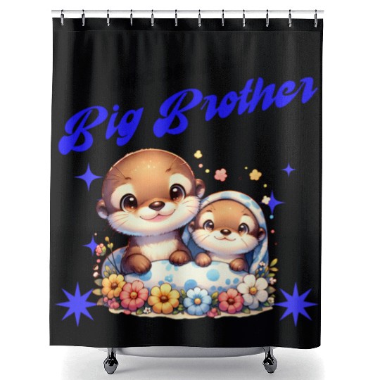 I'm Going To Be A Big Brother Sweet Otter, Brother Shower Curtains