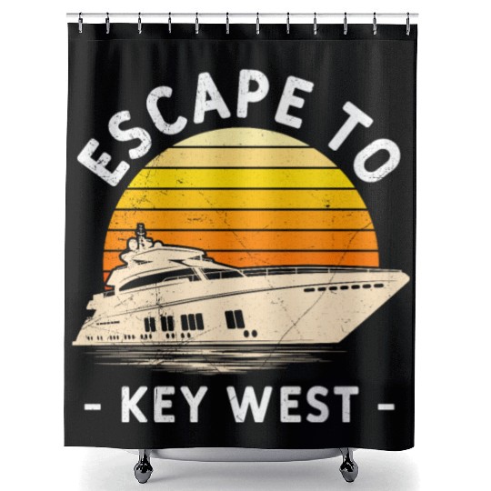 Florida ESCAPE TO KEY-WEST Sailing Florida Shower Curtains