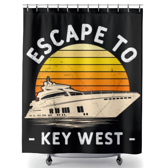 Florida ESCAPE TO KEY-WEST Sailing Florida Shower Curtains