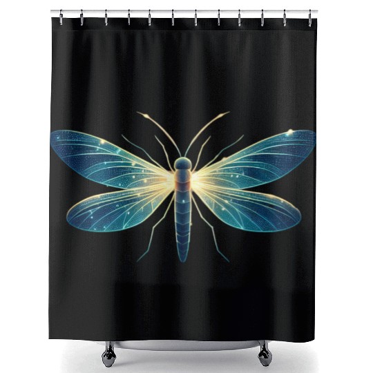 Moonlit Fireflies Shower Curtains