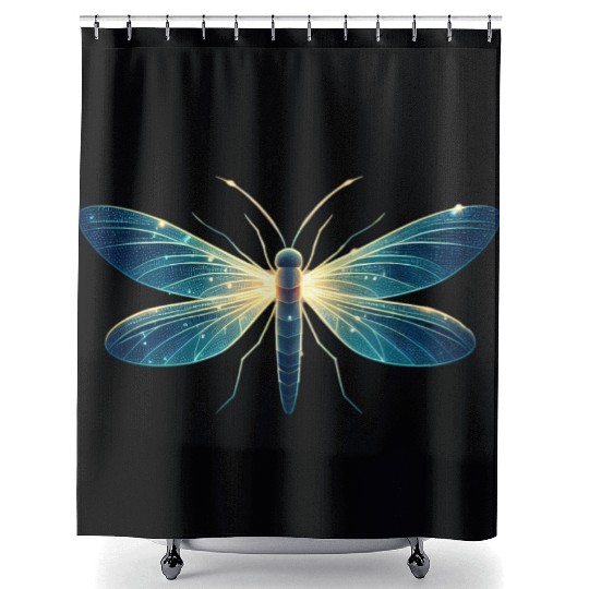 Moonlit Fireflies Shower Curtains
