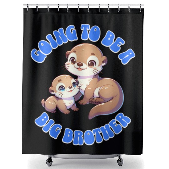 I'm Going To Be A Big Brother Sweet Otter, Brother Shower Curtains