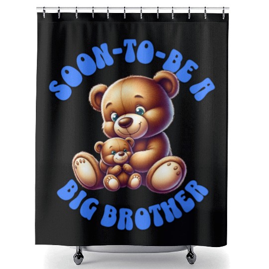 I'm Going To Be A Big Brother Cute Teddy Bears, Shower Curtains
