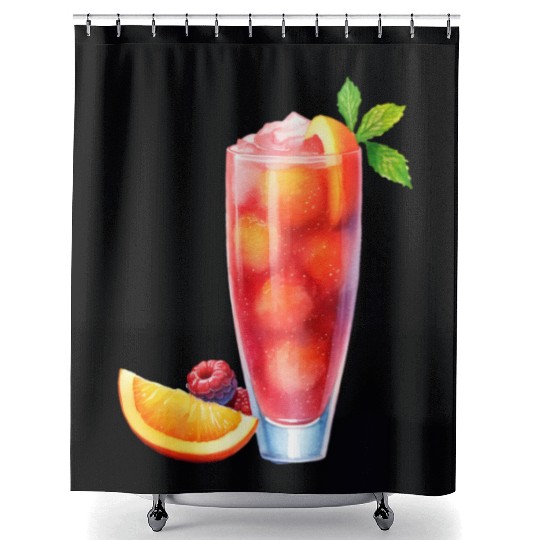 Berry Citrus Cocktail Shower Curtains