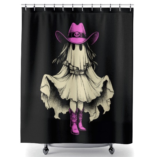Ghost Cowgirl Western Y2k Shower Curtains