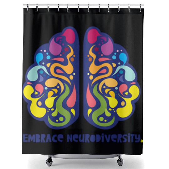 embrace neurodiversity Shower Curtains