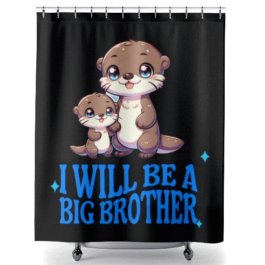 I'm Going To Be A Big Brother Sweet Otter, Brother Shower Curtains
