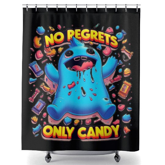 No Regrets Only Candy Shower Curtains