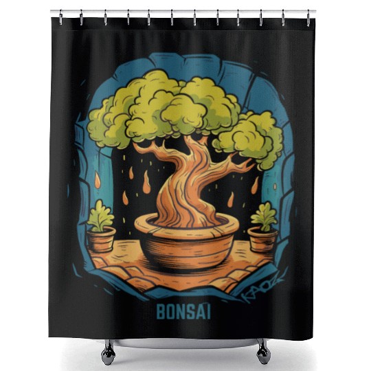 Bonsai Tree Shower Curtains