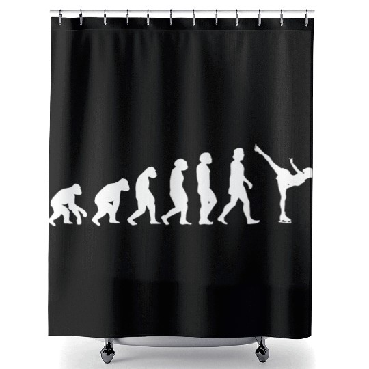Figure skating evolution of human sport Shower Curtains