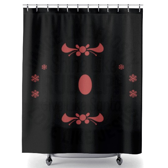 dance like frosty shine like rudolph give like san Shower Curtains