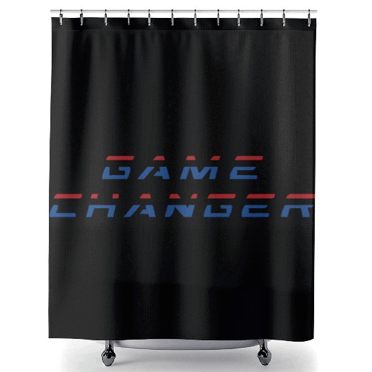 Game Changer logo Shower Curtains
