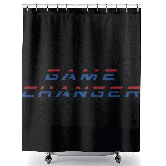 Game Changer logo Shower Curtains