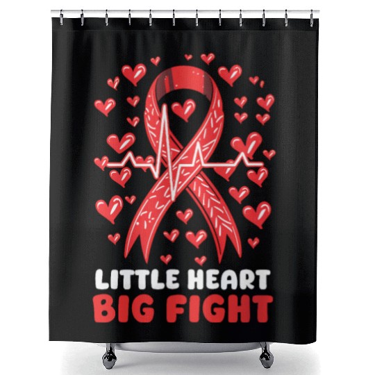 CHD Awareness Little Heart, Big Fight Shower Curtains