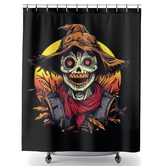 Cartoon Horror Scarecrow Shower Curtains