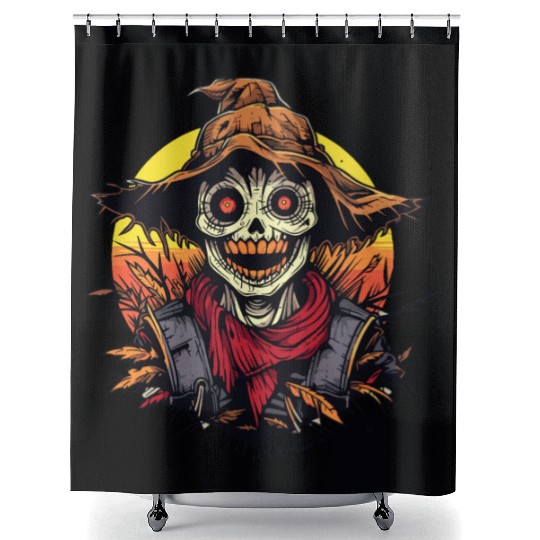 Cartoon Horror Scarecrow Shower Curtains
