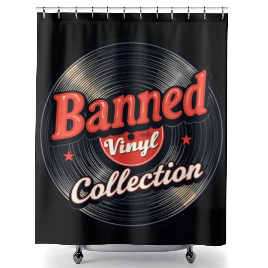 Banned Vinyl Collection Shower Curtains