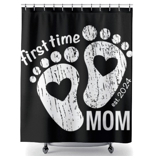 First time Mom - newborn mother design 2024 Shower Curtains