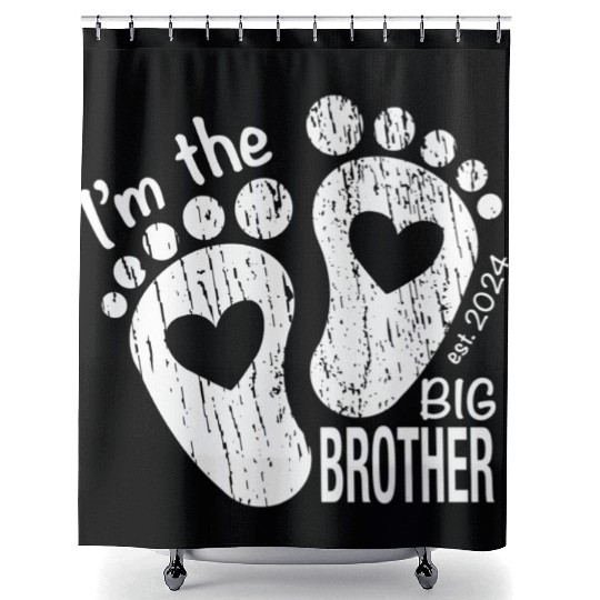 I’m the big brother -newborn sibling design Shower Curtains