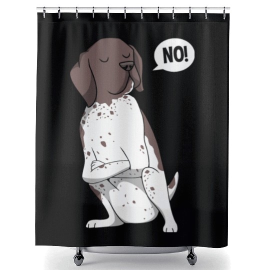 GSP Lovers Funny German Shorthaired Pointer Dog Shower Curtains