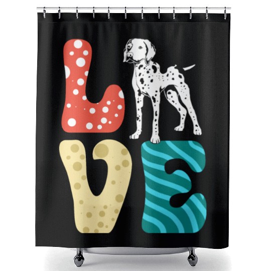 I Love My German Shorthaired Pointer Shower Curtains