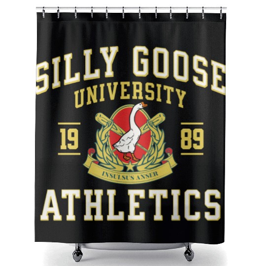 Silly Goose University Athletics Funny Goose Sport Shower Curtains