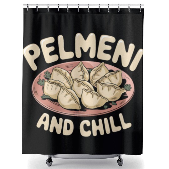 Pelmeni Dumpling Russian Comfort Food Shower Curtains