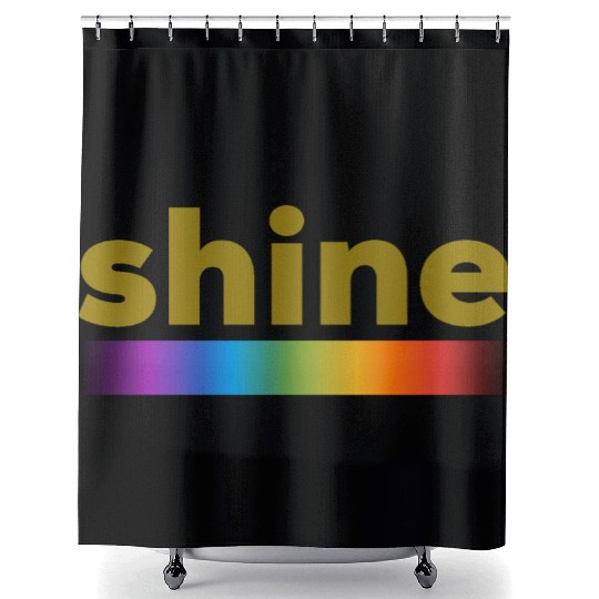Shine. Light spectrum line. Shower Curtains
