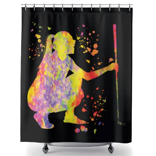 Golfer Colorsplash Kids Miniature Golf Shower Curtains