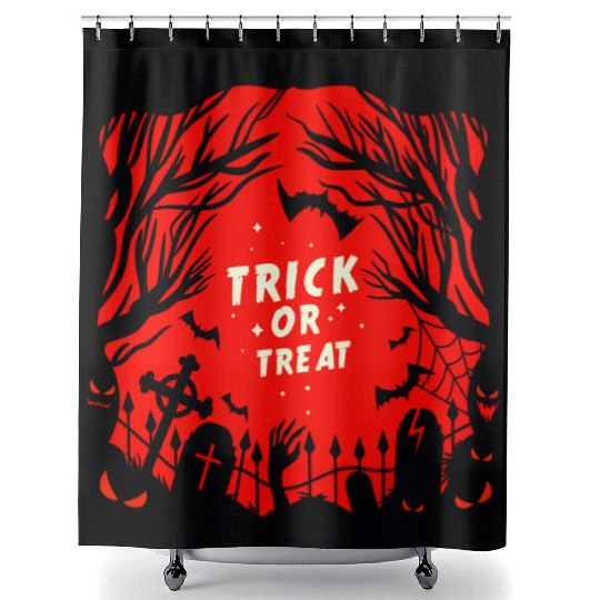 Trick or Treat Graveyard Shower Curtains