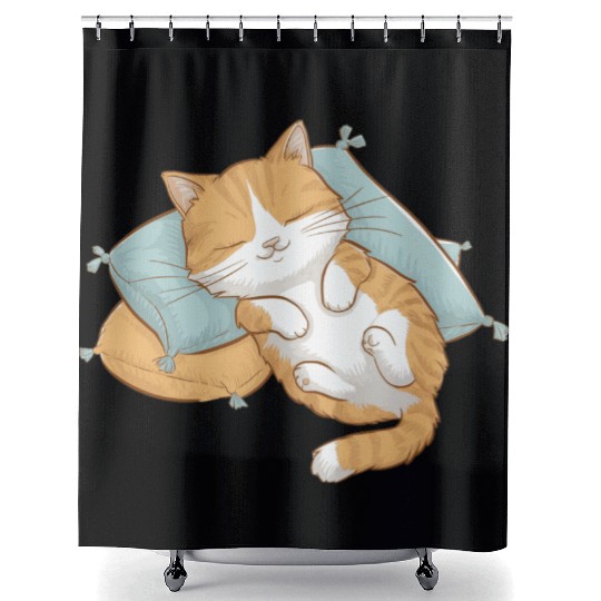 Cozy Cat Nap Shower Curtains