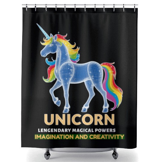 UNICORN MAGICAL POWERS Shower Curtains