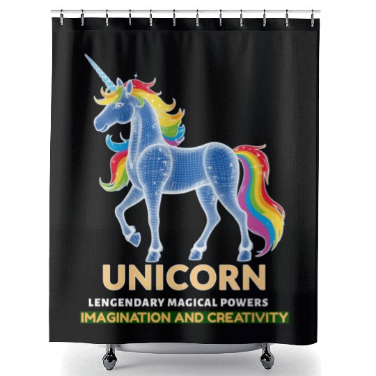 UNICORN MAGICAL POWERS Shower Curtains