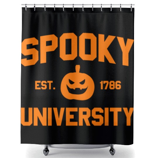 Spooky University Established 1786 Pumpkin Uspooky Shower Curtains