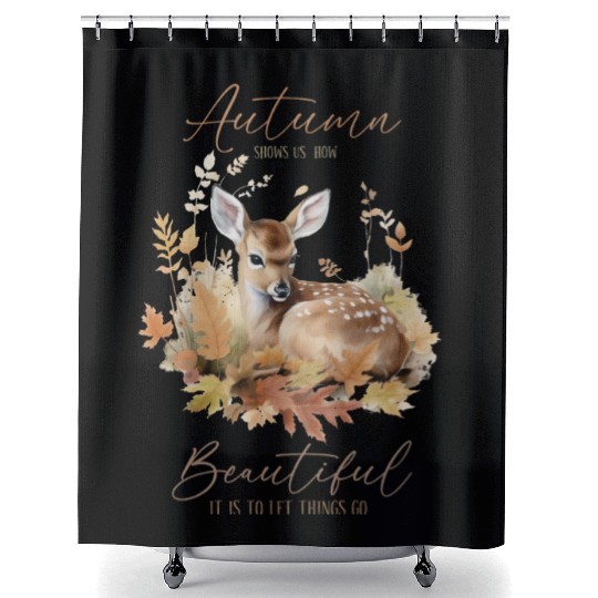 Autumn Grace - Letting Go with the Seasons Shower Curtains