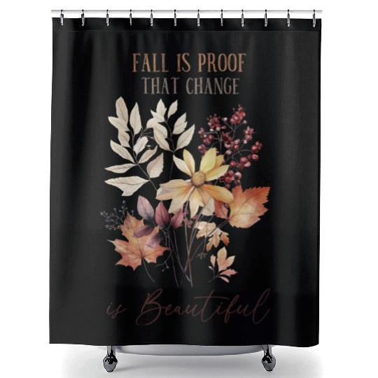 Beautiful Change - Fall Leaves Inspiration Shower Curtains