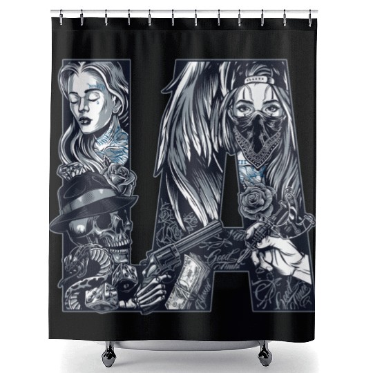 LA Chicano Cholo Los Angeles Shower Curtains