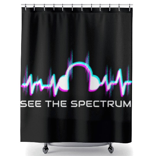 See The Spectrum Radio Lovers Radio Shower Curtains