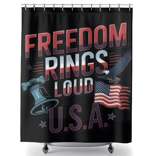 Freedom Rings Loud in the U.S.A. – Patriotic Shower Curtains