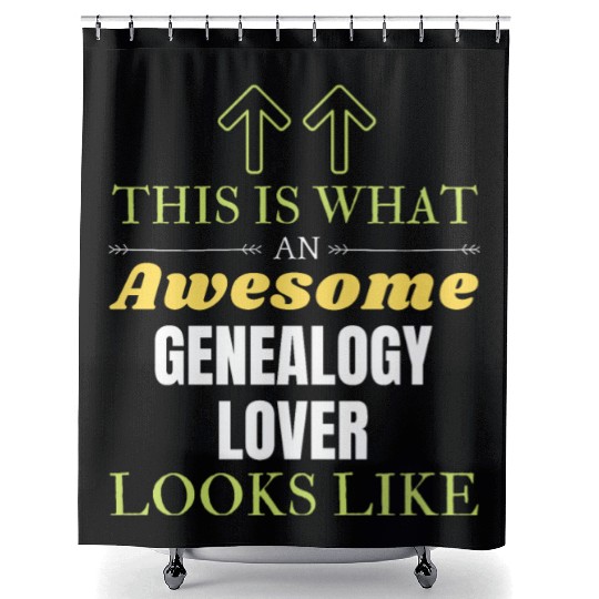 This is What an Awesome Genealogy Lover Looks Like Shower Curtains
