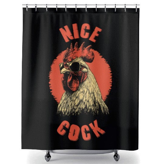 Nice Cock Bro Shower Curtains