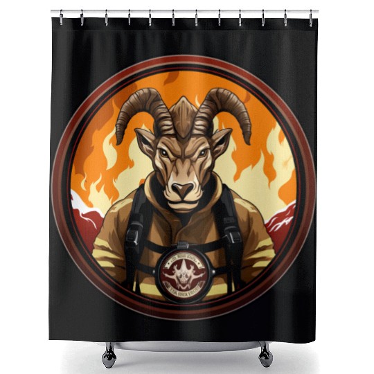 Capricorn Firefighter Shower Curtains