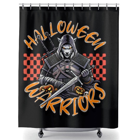 halloween warriors Shower Curtains
